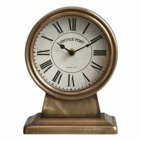 Stående ur med romertal i messing antik look