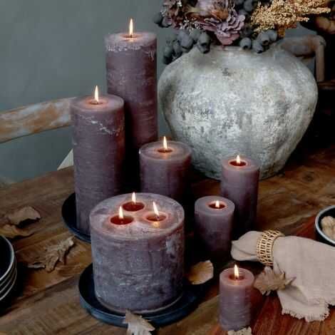 Lysbakke i sort metal antique look med store lys på