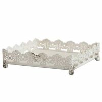 Serviet holder til bordet i hvid creme antik look