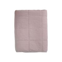 Blødt sengetæppe støvet rosa 240x260 cm. til dobbeltseng