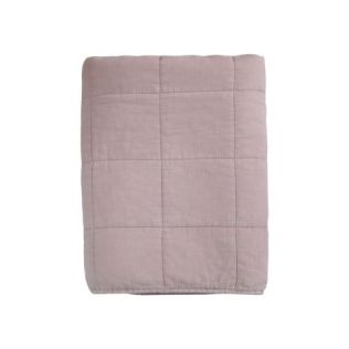 Blødt sengetæppe støvet rosa 240x260 cm. til dobbeltseng