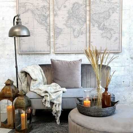 Rund kurv med hank til pynt og dekoration