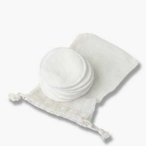 Genanvendelige vatrondeller 10 stk. i pose vaskbare til fjernelse af makeup og resning af ansigt