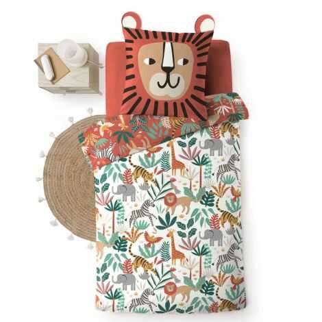 Voksen sengetøj til børn 140x200 med dyre motiv