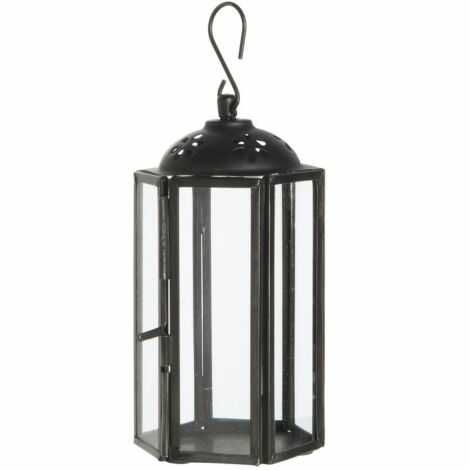Udendørs lanterne lille sort til ophæng i træ eller parasol