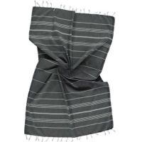 Tyrkisk sengetæppe sort og hvid 150x215 cm.