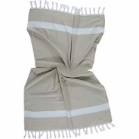 handklaeder-beige 100x175 badehåndklæde med frynser hammam
