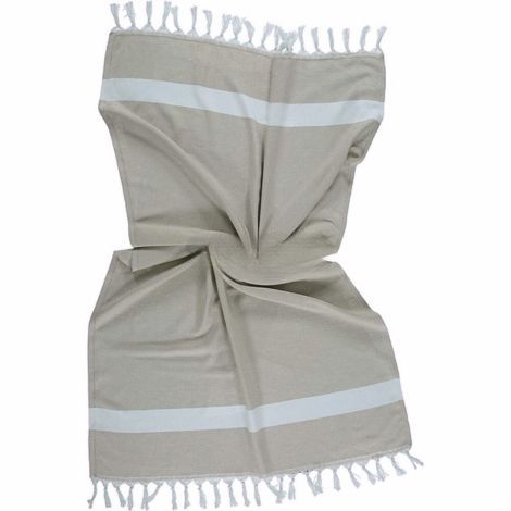 handklaeder-beige 100x175 badehåndklæde med frynser hammam