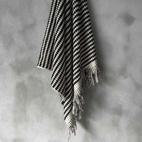 Billede af Bløde gæstehåndklæder sort og hvid