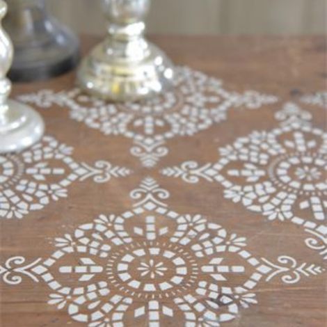 Stencils til væg, gulv og møbler til maling af dekoration derpå