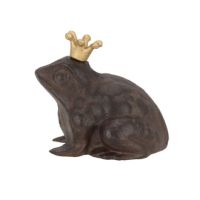 Metaldyr til haven frø set fra siden i brunt støbejern