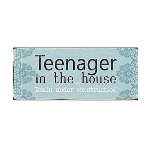 Billede af Metalskilt - Teenager in the house