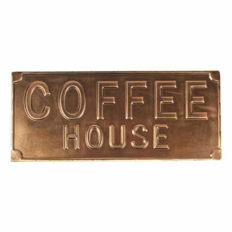Sødt skilt Coffee house i messing look kaffe hus til ophæng ved kaffe hjørnet i køkkenet