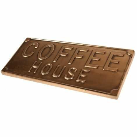 Sødt skilt coffee house i messing kaffe skilte i metal