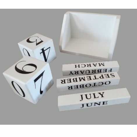 Evighedskalender skilt ad i de forskellige dele