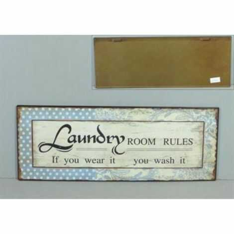 Billede af Laundry room rules emaljeskilt