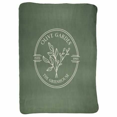 Grøn plaid til haven 130x180 cm. med print olive garden