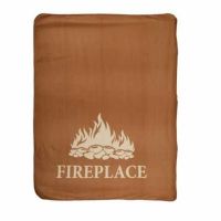 Polyester plaid brun med printet motiv blødt fleece tæppe til haven