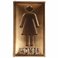 Toiletskilt messing look women til toiletdør