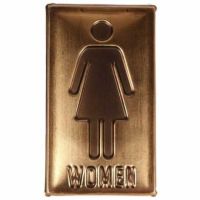 Toiletskilt messing look women til toiletdør