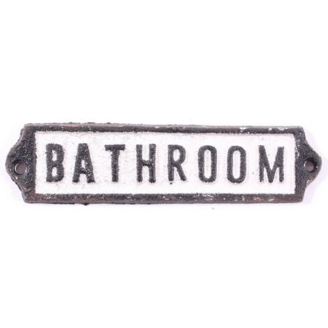 Bathroom skilt til ophæng på dør i antik look