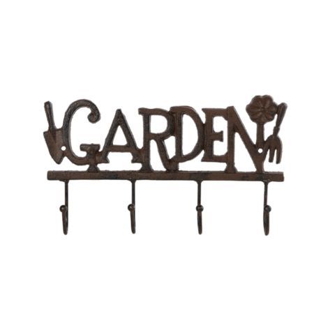 Garden knagerække i støbejern med 4 knager