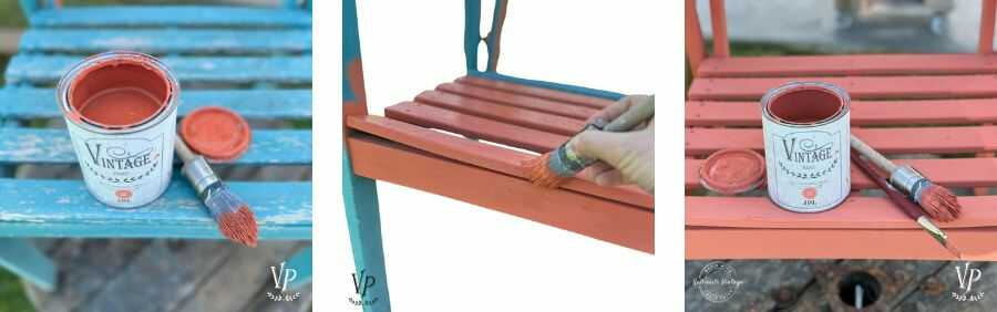 Gammel have stol der skal males med sommer farven pretty peach kalkmaling - Fit 1200x1200
