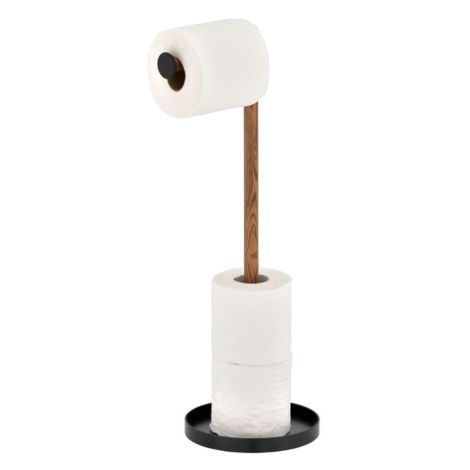 Toiletpapirholder stående på fod med 3 ruller toiletpapir