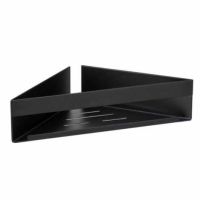 Wenko hjørnehylde til bad mat sort rustfrit stål turbo loc fra wenko