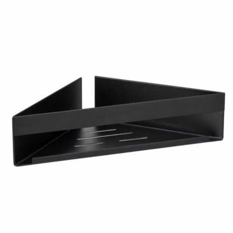 Wenko hjørnehylde til bad mat sort rustfrit stål turbo loc fra wenko