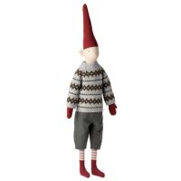 Maileg nissedreng stor i fint juletøj