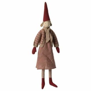 Maileg maxi nisse i smukt og eksklusivt juledress