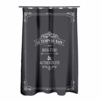 Bruseforhæng fransk landstil 180x200 med plast ringe til ophæng på badestangen