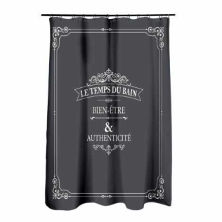 Bruseforhæng fransk landstil 180x200 med plast ringe til ophæng på badestangen