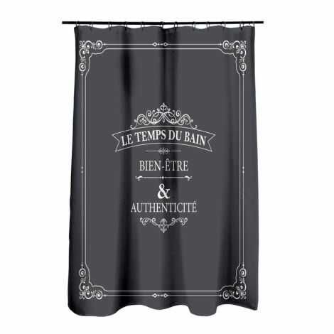 Bruseforhæng fransk landstil 180x200 med plast ringe til ophæng på badestangen