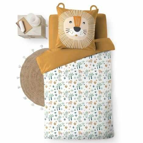 Løve sengetøj 140x200 cm. i bomuld