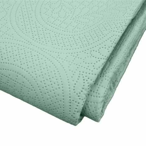 Grønt sengetæppe 220x240 med 2 pudebetræk 60x60 cm.