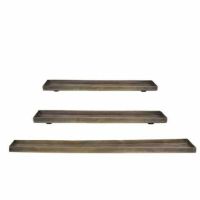 Dekorationsfade aflange i metal med kant messing look med mønster