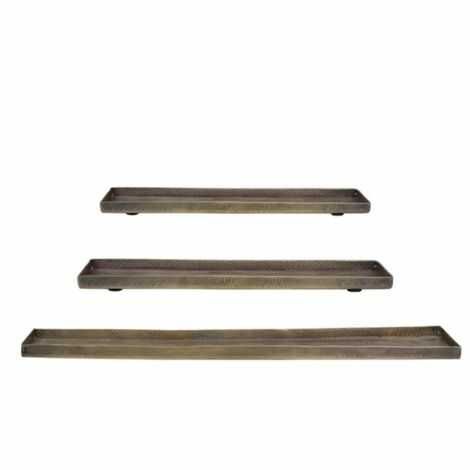 Dekorationsfade aflange i metal med kant messing look med mønster