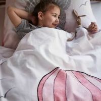 Dyre sengetøj til enkeltdyne med mus og luftballoner