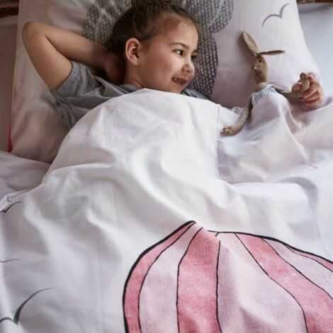 Dyre sengetøj til enkeltdyne med mus og luftballoner