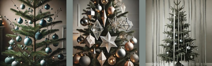 moderne-faerdig-pyntet-juletrae-i-forskellig-minimalistisk-stil - Fit 1200x1200