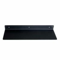Væghylde metal sort 40 cm lang egnet som sengebord, badeværelseshylde eller i køkkenet