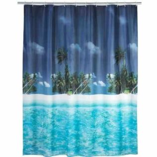 Badeforhæng strand 180x200 i peva plast
