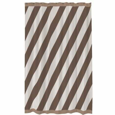 Brunt badeforhæng 150x200 cm diagonal fra mette ditmer
