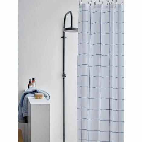 Badeforhæng lyseblå vista ophæng på stang for beskyttelse af vand sprøjt