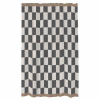 Ternet badeforhæng 150x200 cm. retro fra Mette Ditmer i grå og råhvid