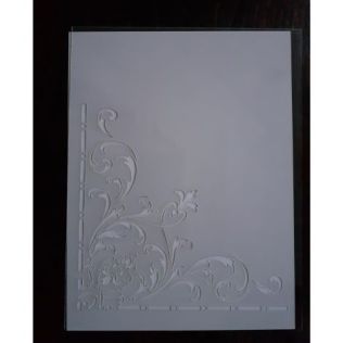 Maleskabelon hjørne med blomster i plast genbrugelig