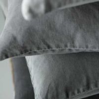 Grå puder 50x50 cm hør pudebetræk let forvasket i lækker blød kvalitet