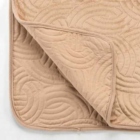 Brunt sengetæppe 240x220 cm medfølgende 2 stk. pudebetræk i samme design